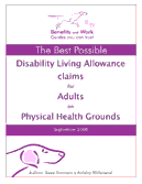 Disability living allowance (DLA) for adults on physical grounds cover
